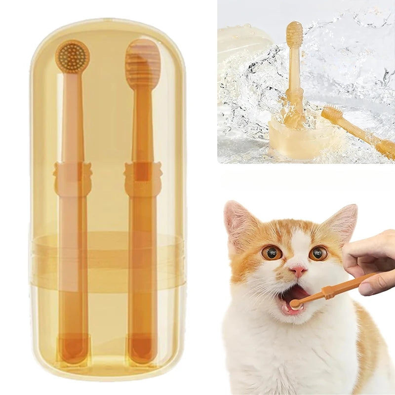 Silicone Pet Toothbrush Kit For Cats And Dogs