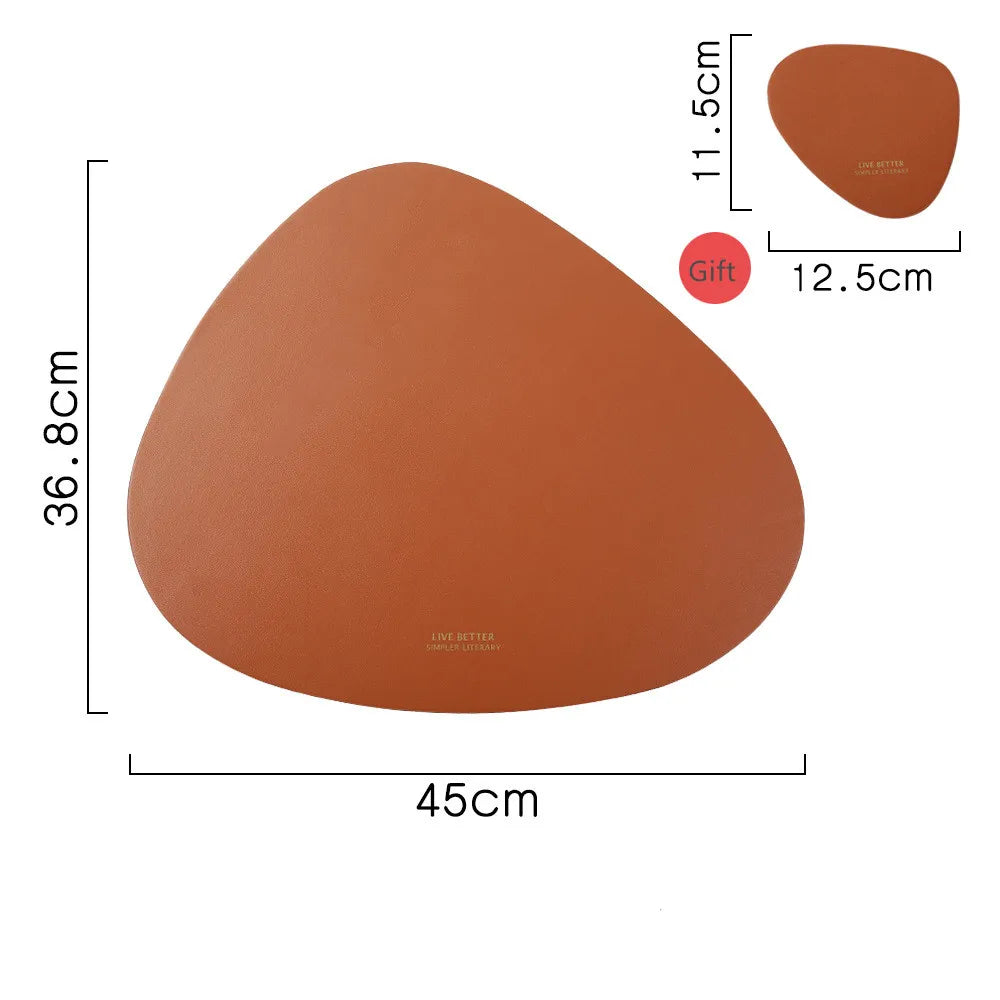 Table Mat  PU Leather Heat Insulation Non-Slip