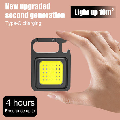 Multifunctional Rechargeable Keychain Flashlight with 3 Lighting Modes