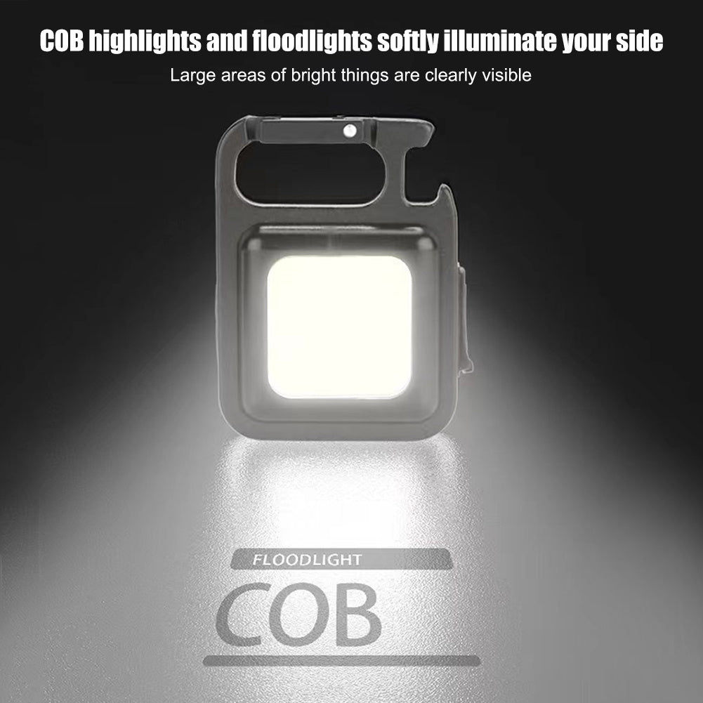 Multifunctional Rechargeable Keychain Flashlight with 3 Lighting Modes