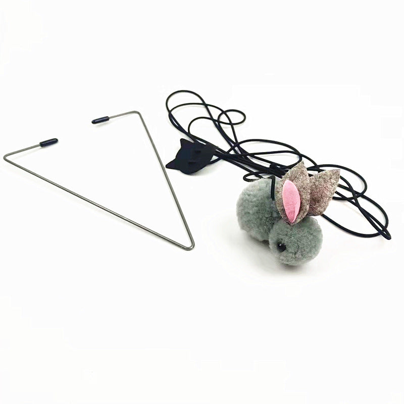 Funny Cat Stick Hanging Toy with Rabbit Design