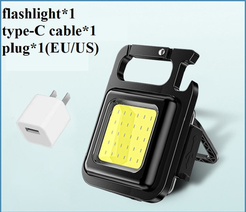 Multifunctional Rechargeable Keychain Flashlight with 3 Lighting Modes