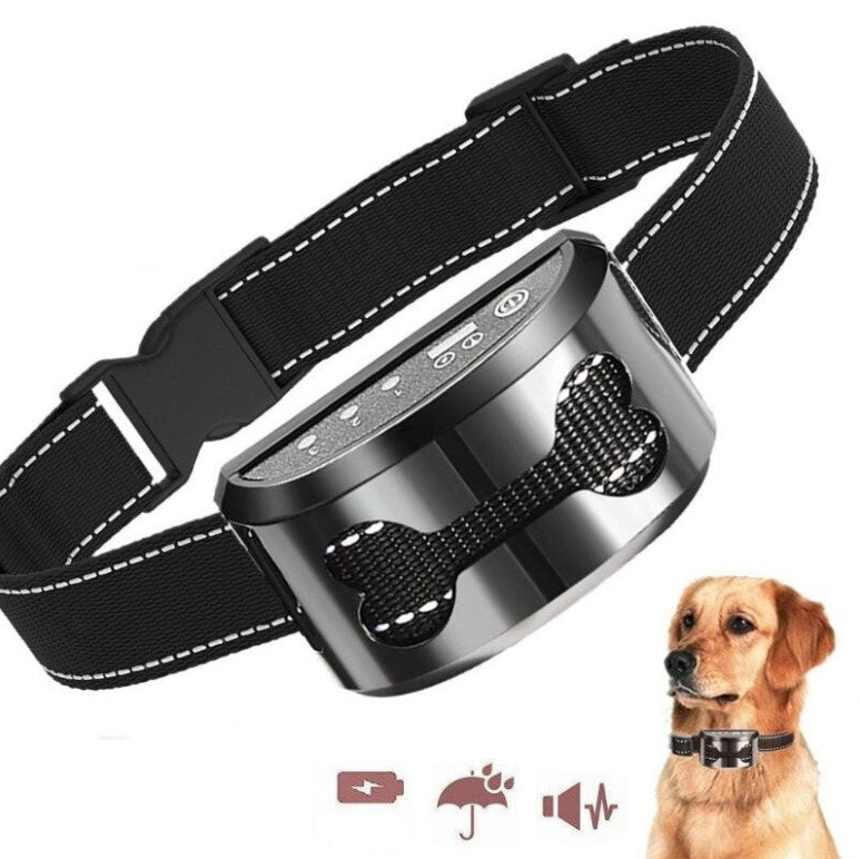 Adjustable Electric Shock Dog Training Collar with Ultrasonic & Voice Control