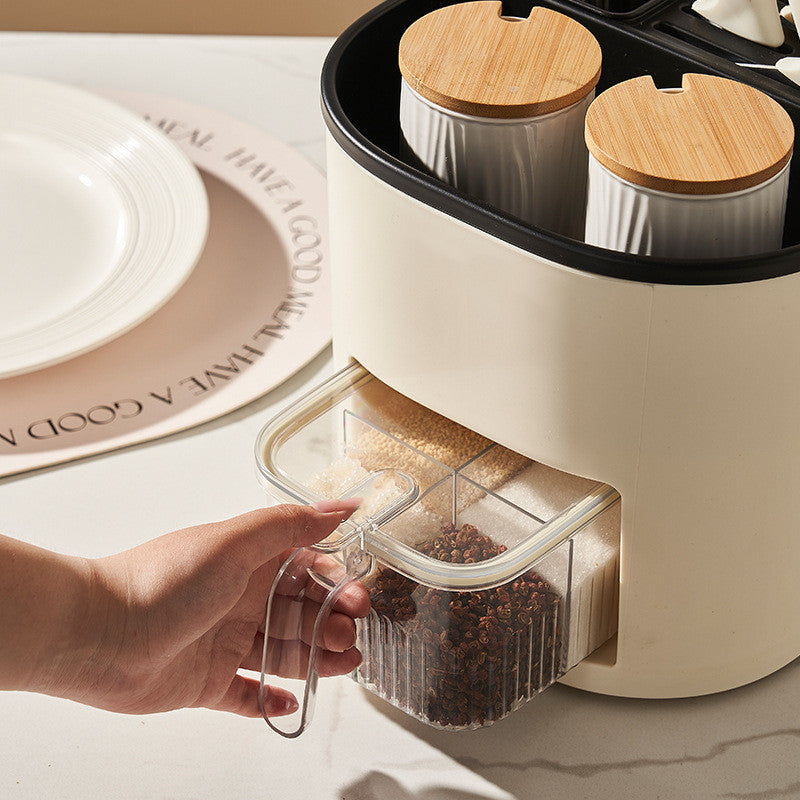 360° Rotating Utensil Holder with Multiple Compartments