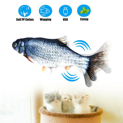 Interactive Cat Toys USB Rechargeable Fish For Cats