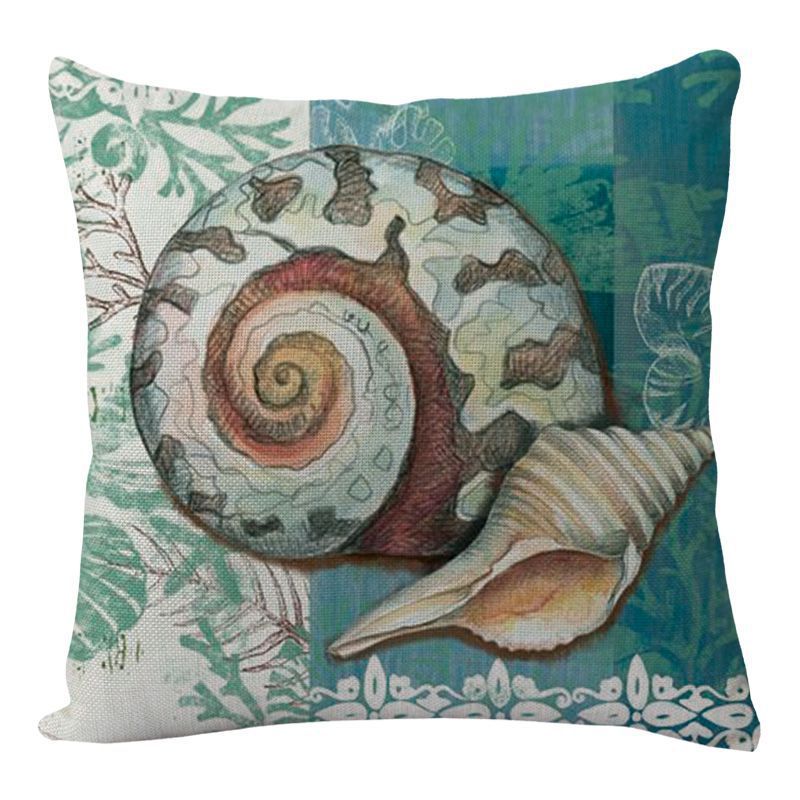 Marine Life Printed Cushion Cover