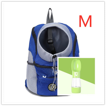 Pet Dog Carrier Backpack - Double Shoulder Travel Bag with Mesh