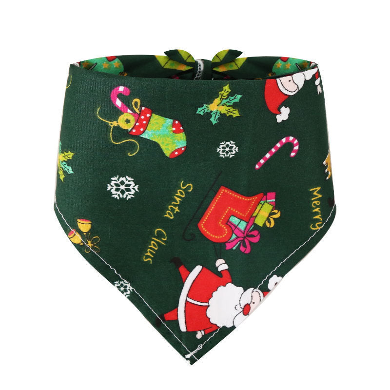 Christmas Cartoon Cotton Pet Scarf