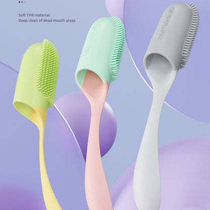 Gentle plaque removal brush