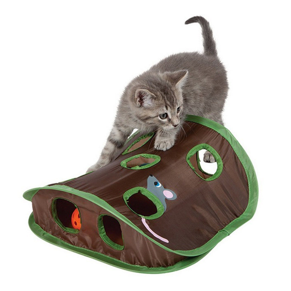 Interactive Cat Toy with Ball and Mouse Inside