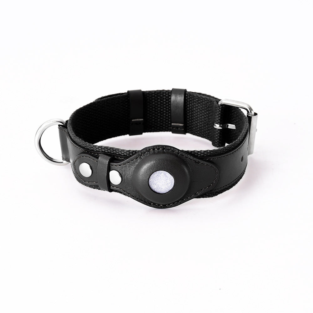 Leather Pet Chain Collar Ring Rope for Airtag Models