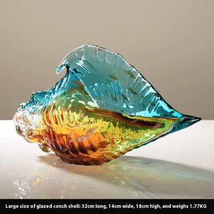 Elegant Light Luxury Colored Glaze Conch