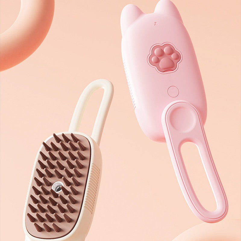 New Rotating Cat Brush Pink and Milky White