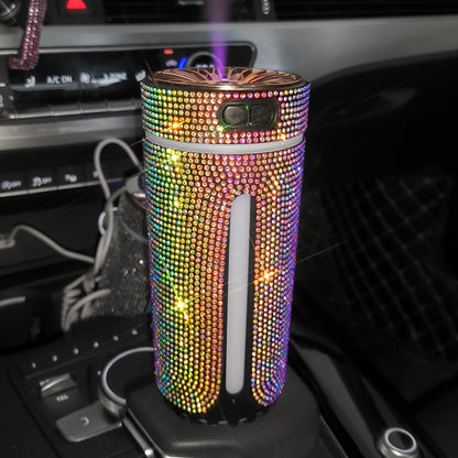 Luxury Diamond Car Humidifier & LED  Colorful