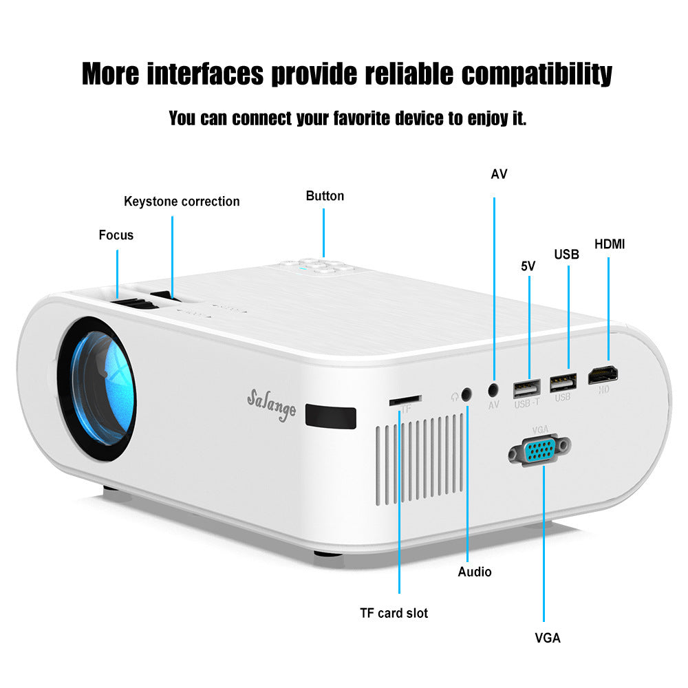 Salange P62 Mini Projector: Portable Full HD for Outdoor Movies