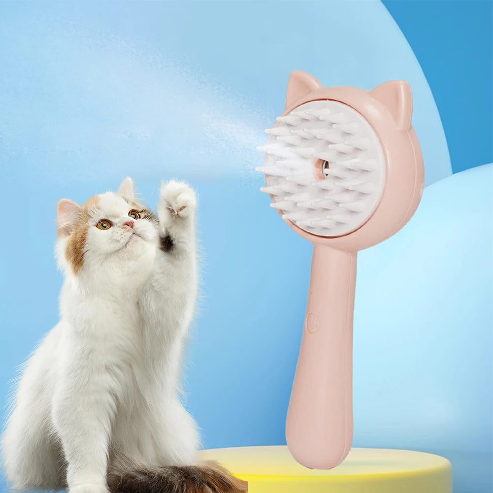 Rechargeable Self-Cleaning Slicker Brush with Mist