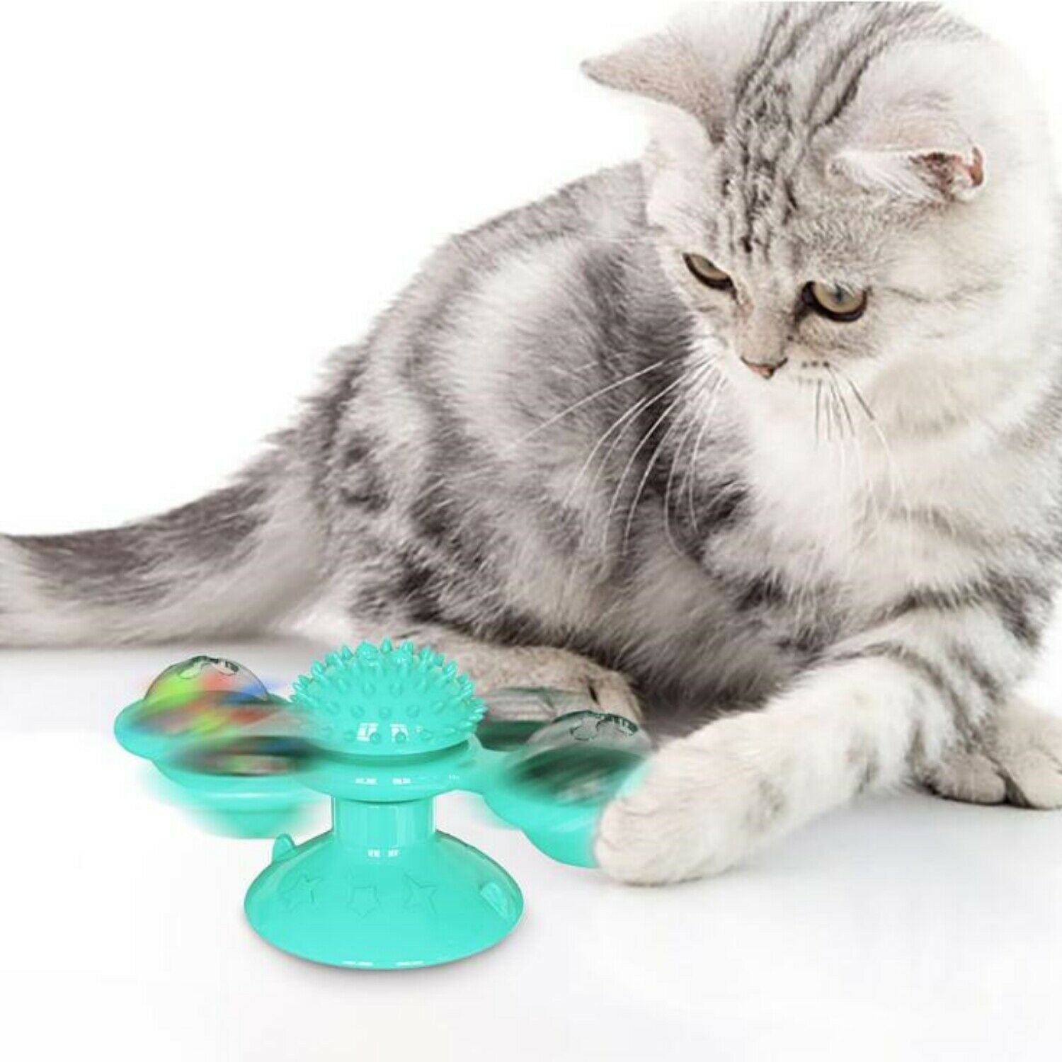 Interactive Cat Toy with Suction Cup and Catnip