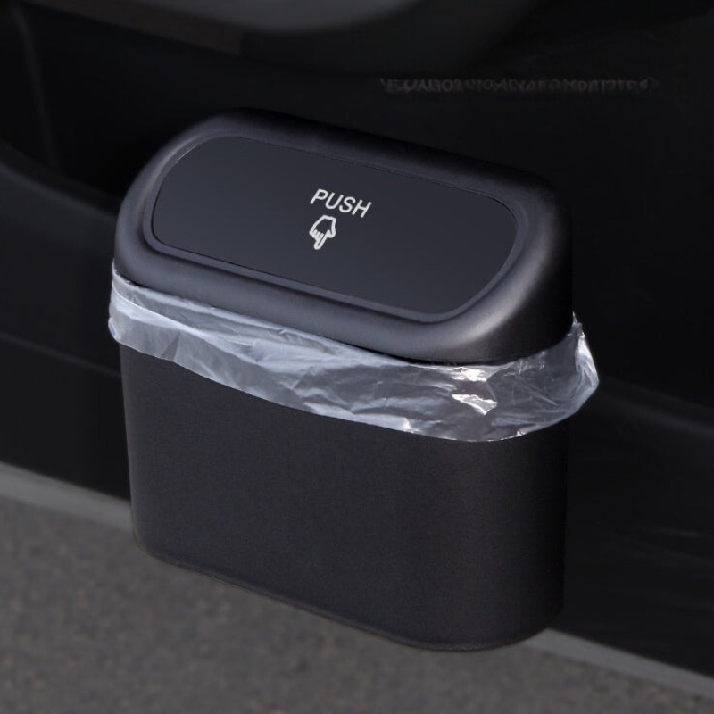 Black Waterproof Car Seat Type Trash Bin