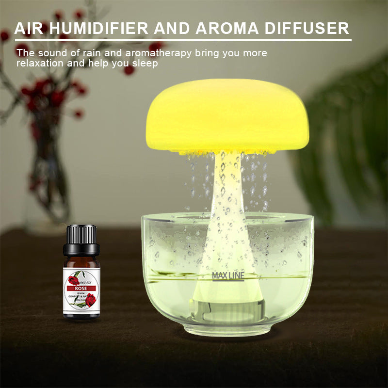 Jellyfish Raindrop Humidifier with seven-Color Light