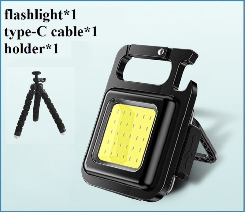 Multifunctional Rechargeable Keychain Flashlight with 3 Lighting Modes