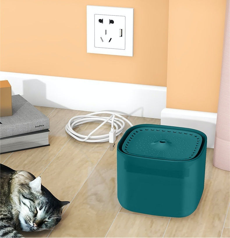 Pet Supplies-Smart 3L Pet Water Fountain Peacock Green