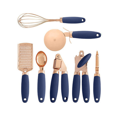 Elegant Copper-Plated Kitchen Utensils Set