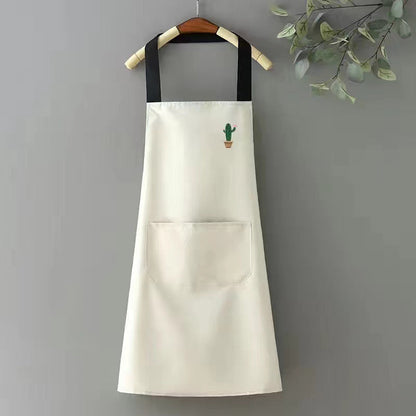 Waterproof PVC Apron with Rainbow and Cactus Design