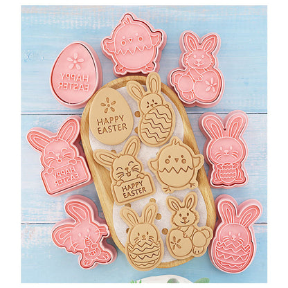 Cartoon Shape Plastic Biscuit Mold 8-Piece Set