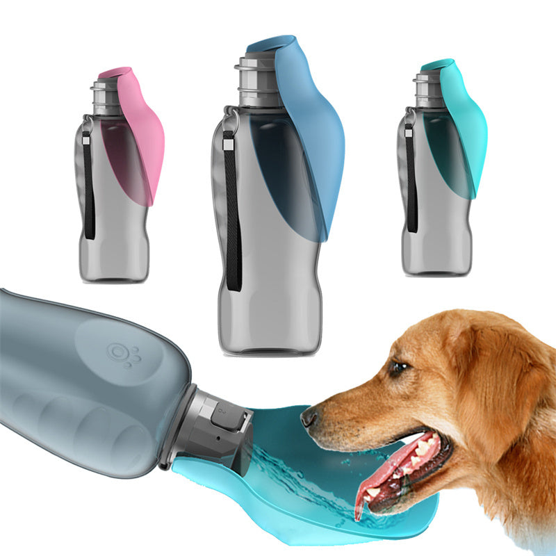 800ml Leakproof Dog Water Bottle with Bowl