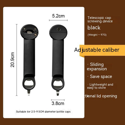 Multifunctional 3-in-1 Adjustable Cap Screwer