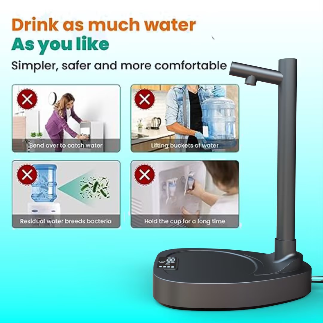 Rechargeable Automatic Water Bottle Dispenser With Stand