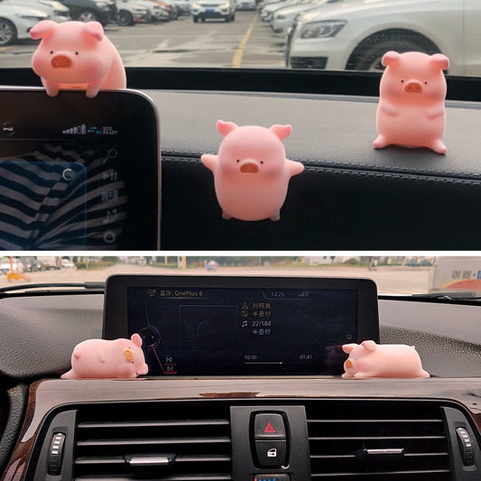 Cute Cartoon Pig Car Accessories