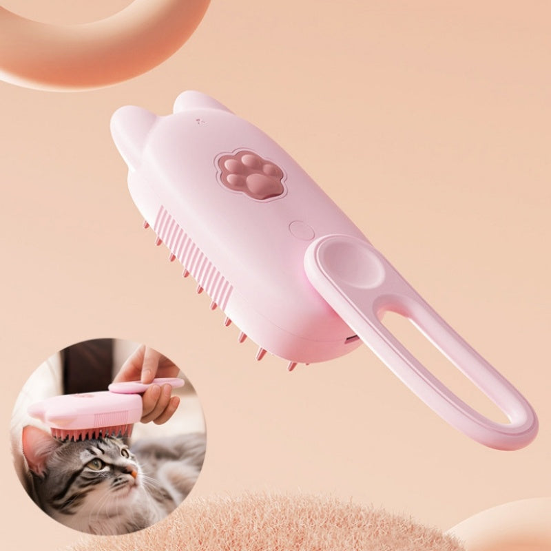 New Rotating Cat Brush Pink and Milky White