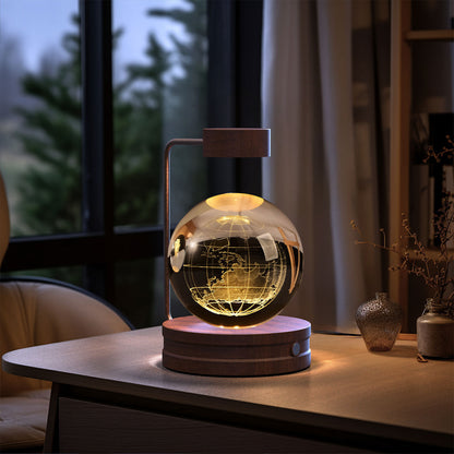 Crystal Glass LED Night Light USB Rechargeable