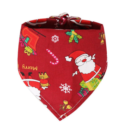 Christmas Cartoon Cotton Pet Scarf