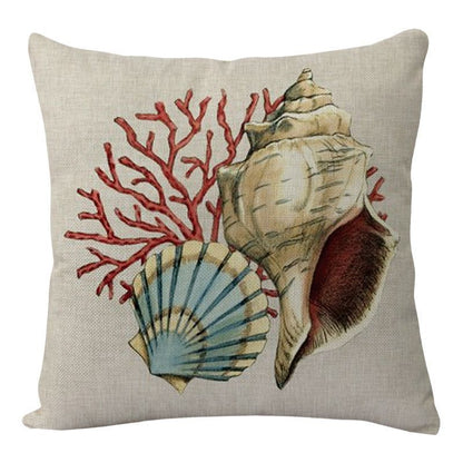 Marine Life Printed Cushion Cover