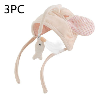 Head-Mounted Cat Toy for Hands-Free Fun| Indoor Cat Teaser Hat