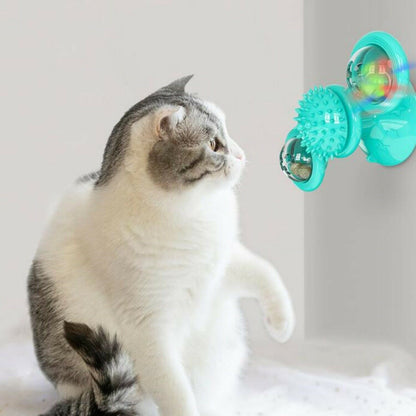 Interactive Cat Toy with Suction Cup and Catnip