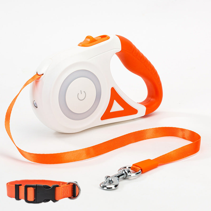 Retractable Dog Leash And Collar With Spotlight