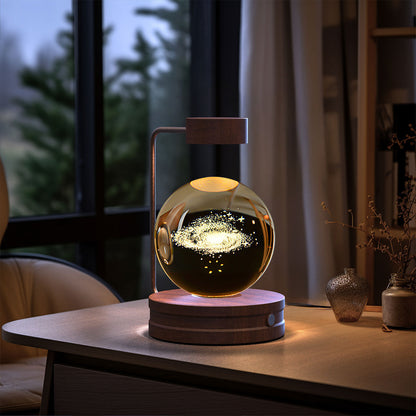 Crystal Glass LED Night Light USB Rechargeable