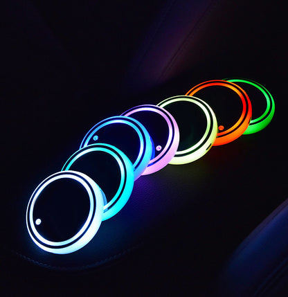 Multi-Color LED Cup Coaster with Solar & USB Charging