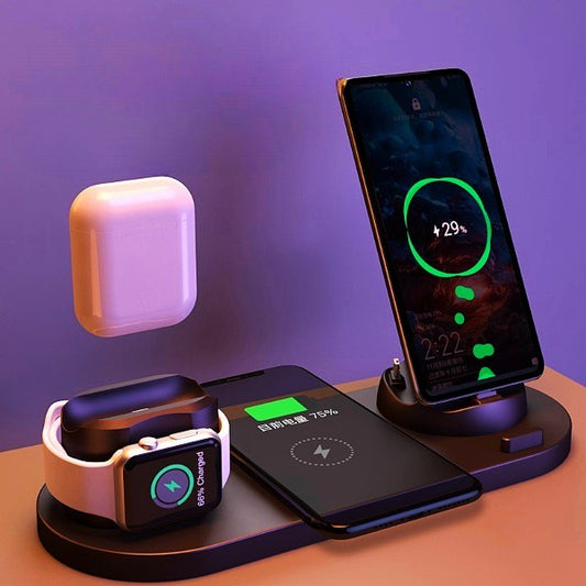 6-in-1 Wireless Fast Charging Dock for iPhone and Watch