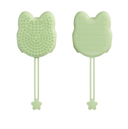 Plastic Cat Cleaning Comb with Cat Head and Butterfly Design