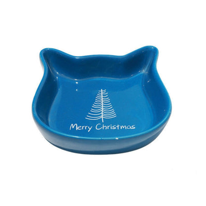 Purrfect Cat Ear Shaped Christmas Bowl for Pets